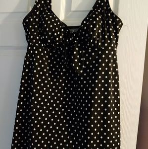 Plus size polkadot bathing suit